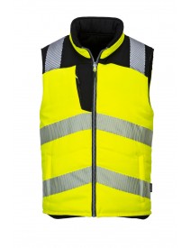 Portwest PW374 Hi-Vis Reversible Bodywarmer - Yellow